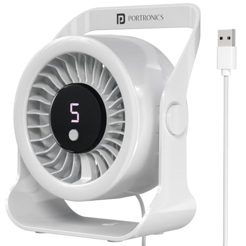 Portronics Toofan X Lite USB Powered Table & Hanging Fan, 5 Adjustable Speed Modes, 320…