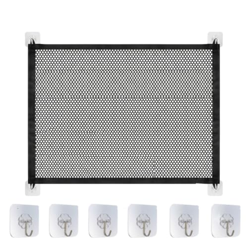 Retractable Mesh Safety Gate for Babies & Pets | No Drill Foldable Safety Barrier with…