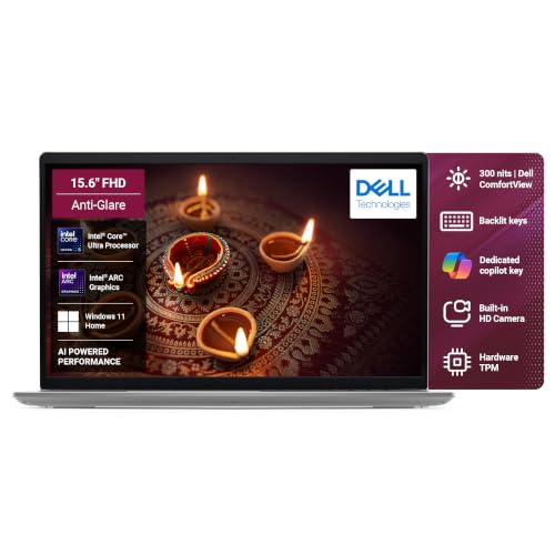 Dell 15 AI Powered Laptop, Intel® Core™ Ultra 5 225U Processor 24 Tops, 16GB:512GB, 15.…