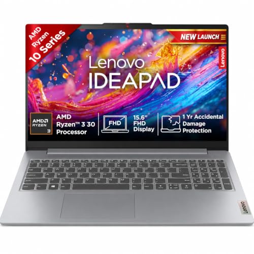 Lenovo IdeaPad Slim 3 Ryzen 3 30 15.6" (39.6cm) FHD Thin and Light Laptop (8GB RAM/512G…