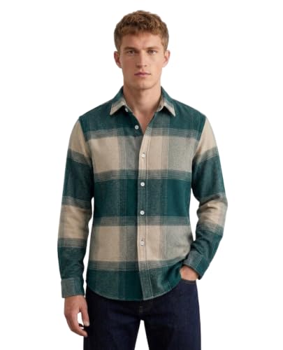 DEELMO Men's Cotton Blend Printed Checkered Casual Shirt | Full Sleeve Button Down Regu…