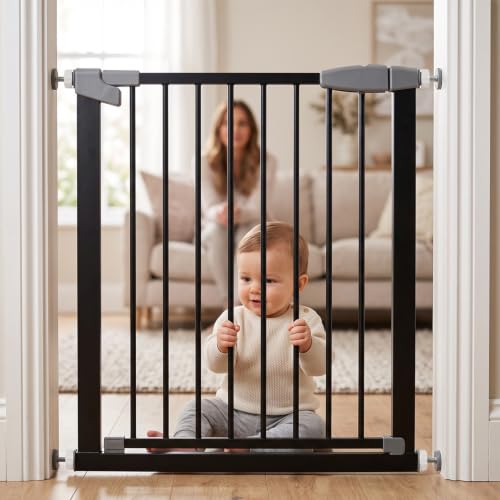 StarAndDaisy Baby Safety Gate for Doorways & Stairs, Pressure Mounted No Drill Child Sa…