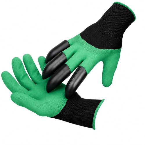 DIVAYANSHI Gardening Gloves with Claws for Digging, Waterproof Puncture Resistant Garde…