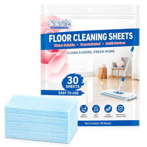 Floor Cleaning Slice Sheets (30 Sheets) | Water Soluble Concentrated Floor Cleaner Shee…