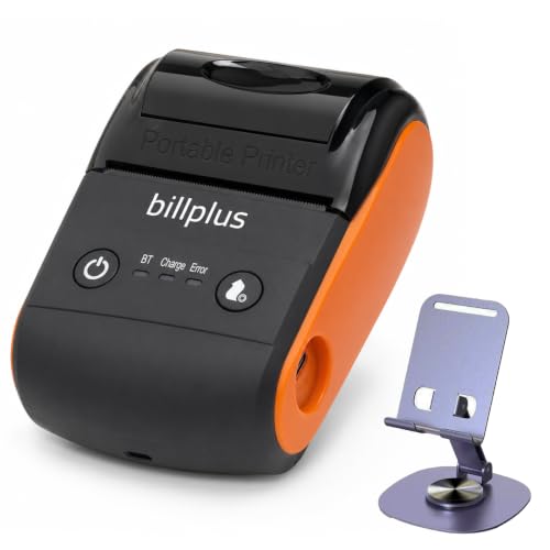 billplus 2-in-1 Thermal Receipt & Label Printer | 58mm, 2000 mAh Battery.