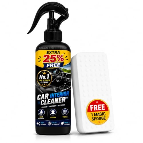 Car Interior Cleaning Kit with Seat Cleaner for Leather & Fabric Upholstery, Dashboard,…