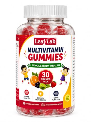 LeafLab Multivitamin Gummies for Kids & Adults – 12 Essential Vitamins & Minerals with…