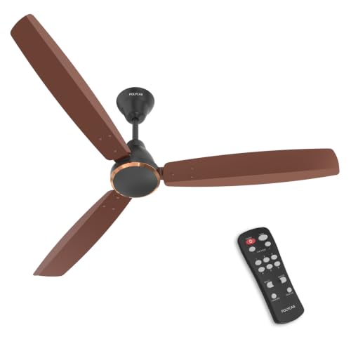 Polycab Wizzy Vibe 1200mm 5-Star BLDC Ceiling fan for Home with Remote| Energy Saving |…