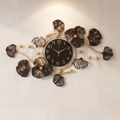 MACODECO Luxury Metal Wall Clock for Hall | Big Wall Clock for Living Room | Premium Go…