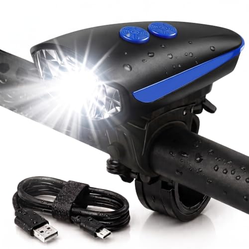Wavva® Rechargeable (𝟓 Sound Modes) (3 Light Mode) Cycle Horn and Light.
