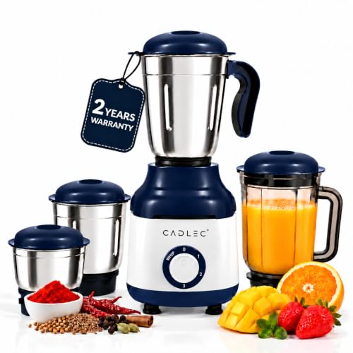CADLEC MixCraft 750W Mixer Grinder with 4 Jars | Multi-Purpose Mixer, Blender & Juicer…