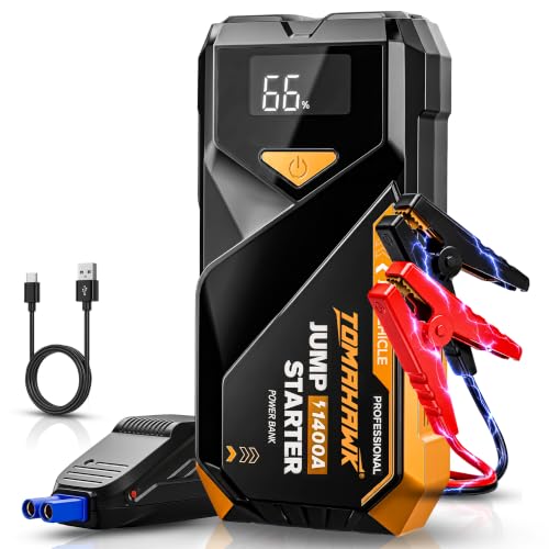 TOMAHAWK JUM-5635 8000mAh Fast-Charging Jump Starter with USB Charging | 700A (1400 A P…