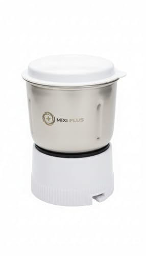 MIXI PLUS Stainless Steel Jmg Chutney Jars 450ml, Electric Mixer Attachment, Silver and…
