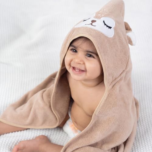 haus & kinder Baby Hooded Towel for Newborn Baby | Microfiber Terry Cotton Hooded Towel…