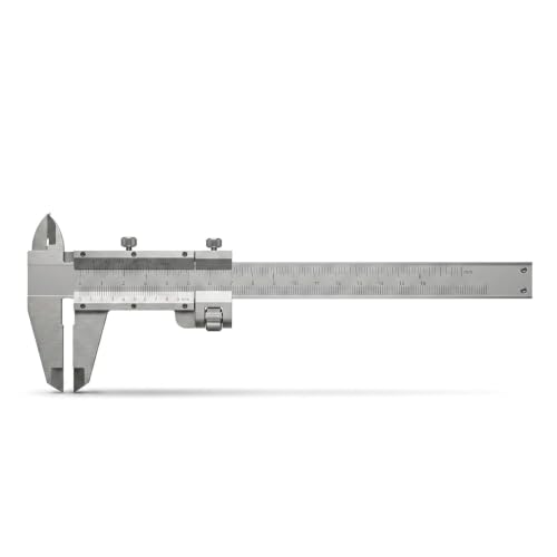 Vernier Caliper 0-150mm | 0.02mm Precision Manual Caliper with Metric & Inch Scale | St…