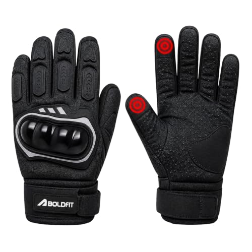 Boldfit Riding Gloves for Bikers Touch Screen Breathable Glove for Men & Women Knuckle…