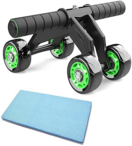 Pomic Fit AB Roller Wheel with Knee Pad | 4 Wheel Abdominal Roller for Men & Women | Co…