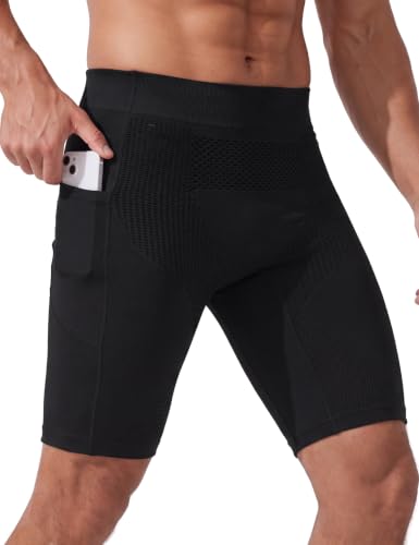 DAMENSCH Men Active Compression Shorts, Targets Muscle Support, Secure Pocket, Anti-Cha…