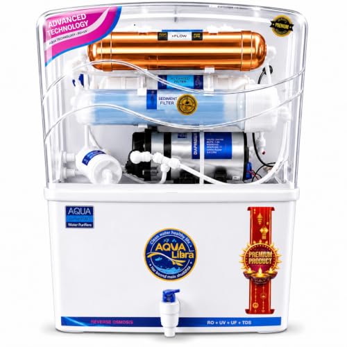 AQUA LIBRA RO UV UF Water Purifier with Active Copper & TDS Controller, 10 L Storage, M…
