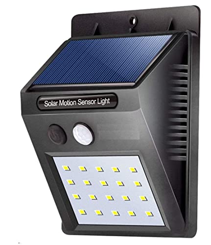 HAUQID Solar Light 20 LED Bright Outdoor Security Lights with Motion Sensor Wireless Wa…