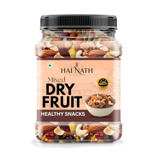 HAI NATH Mixed Dry Fruits 1kg, Nutmix|Mix Dry Fruit | Blend of Dried Almonds, Cashews,…