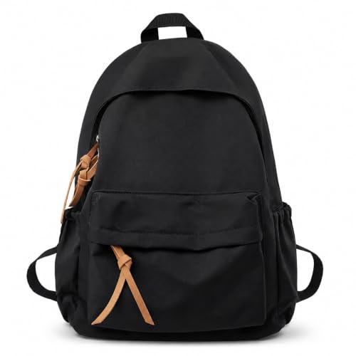 URBAN HIKE Women’s Black Backpack | Stylish Leather Look College, Office & Travel Bag f…