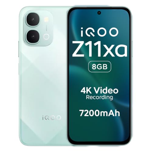 iQOO Z11xa 5G (Prismatic Green, 8GB RAM, 128 GB Storage) | Massive 7200mAh Battery | Di…