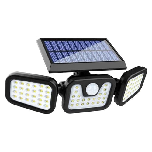 FUDURY Solar Lights Outdoor, 74 LED Motion Sensor Security Light with 3 Adjustable Head…