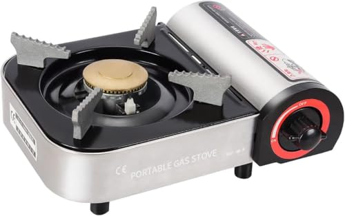 Compact Butane Gas Stove Mini Portable Gas Burner for Camping Picnic Hiking Outdoor Kit…