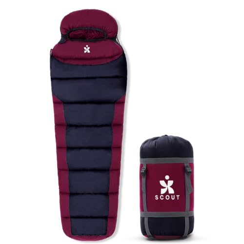 Crossroute Scout | Mummy Shape Sleeping Bag for Adults | 3°C to 10°C | Fits Users Up to…