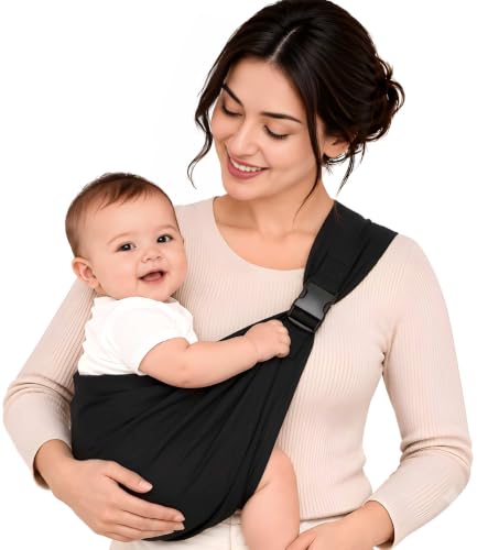 Mommers Newborn Baby Sling Carrier I Single Layer Cloth Pure Cotton Carrier for Infants…