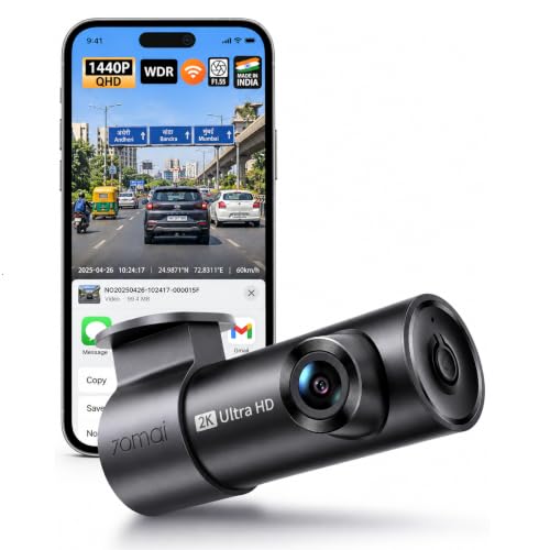 70mai M310 Plus 2K Dash Cam (2026 New Launch), Made in India, 1440P QHD, 360° Rotating…