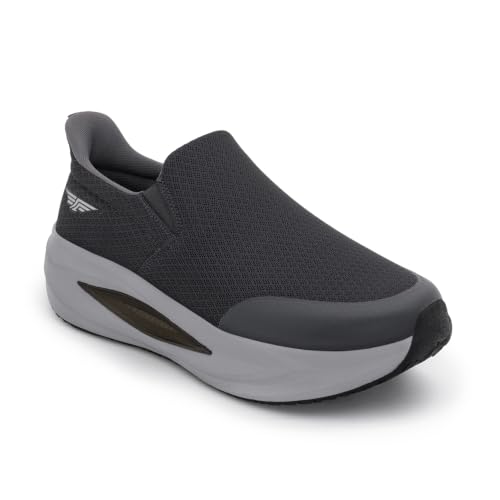 Red Tape Walking Slip-On Shoes for Men for Everyday Comfort in Dark Grey | Low-Cut Walk…