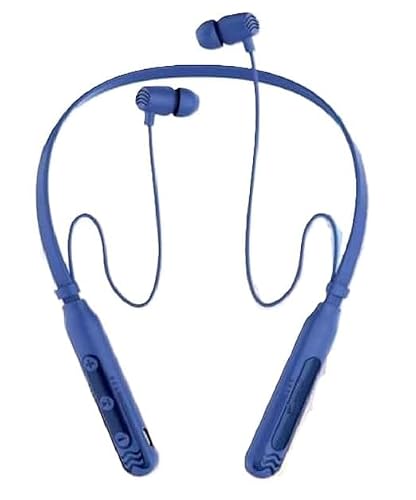 OWDIO Bluetooth Neckband Earphones with Inline Controls, Blue | Wireless Neckband, In-E…