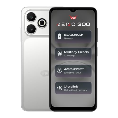 Itel Zeno 300 | 6000mAh Mega Battery Smartphone | 18W Type-C Fast Charging | 6.56” HD+…