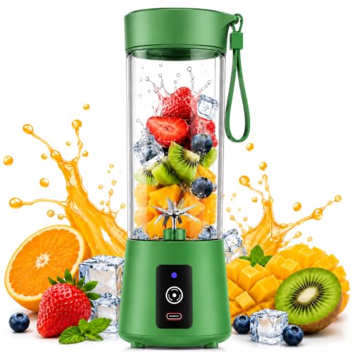 6 Blade Juicer Mixer Grinder Mini, Portable Blender for Smoothies & Juices, Smoothie Ma…