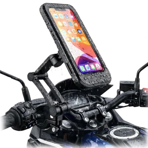 Waterproof Mobile Phone Holder for Bike & Motorcycle | 360° Rotating Adjustable Handleb…