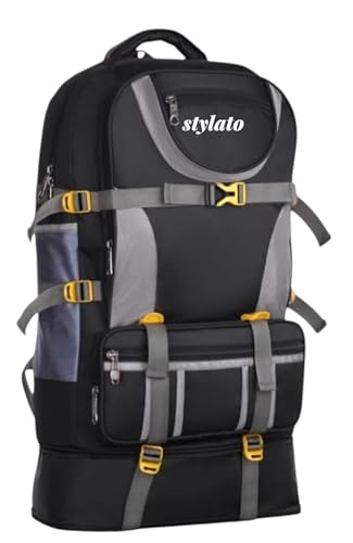STYLATO 75 LTR Rucksack Travel Backpack Bag for Trekking, Hiking with Shoe Compartment