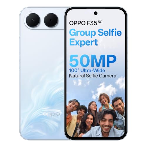 OPPO F35 5G | 6GB+128GB | Wave Blue | 8000mAh Battery + 80W SUPERVOOC | 6.57" 120Hz AMO…