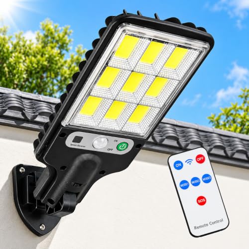 180W Led Solar Street Light Outdoor,10000LM IP65 Waterproof Solar Security Flood Lights…