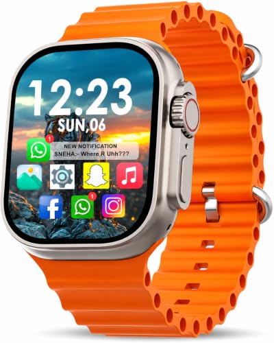 CROWNVIZ 1.83" AMOLED Bluetooth Calling Smartwatch for Men & Women | 100+ Sports Modes,…