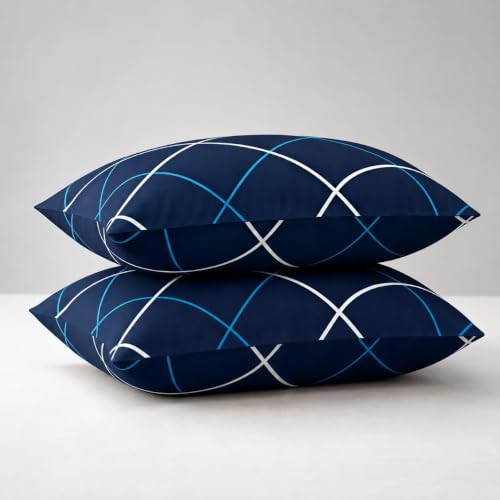 Microfiber Extra Soft Blue Pillows | Pillows for Sleeping - Pack of 2 (Size - 16x24 Inc…