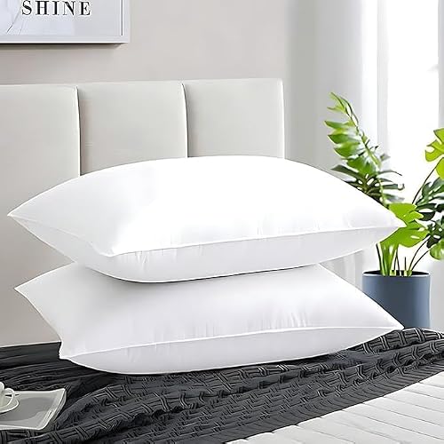 Microfiber Extra Soft White Pillows | Pillows for Sleeping - Pack of 2 (Size - 16x24 In…