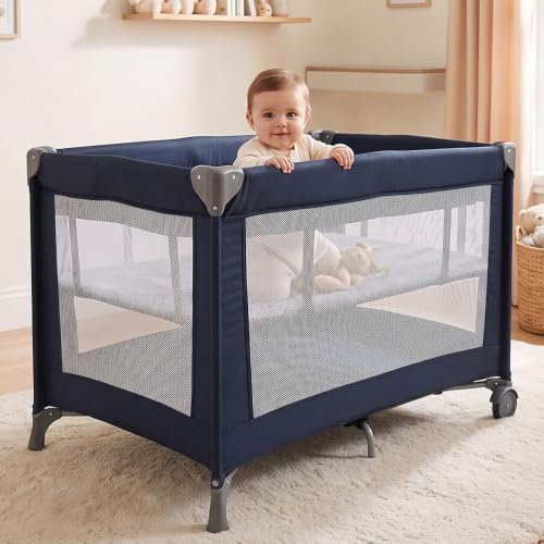 StarAndDaisy Playpen for Babies 0-3 Years, Crib for Baby 0 to 3 Years, 3-in-1 Foldable…