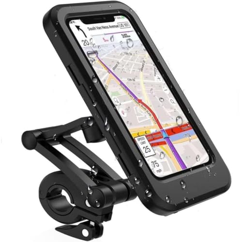 Bluekastham Waterproof Bike Phone Holder Handlebar Mount Adjustable Angle Motorcycle Sc…