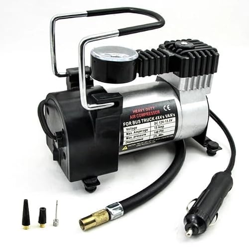 Electric Car Air Compressor with Pressure Gauge, 12V DC Portable Tyre Inflator Air Pump…