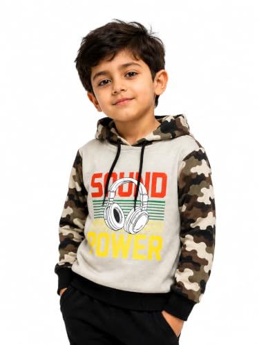 Boys Hooded Graphic Print T- Shirt | Casual Wear for Kids