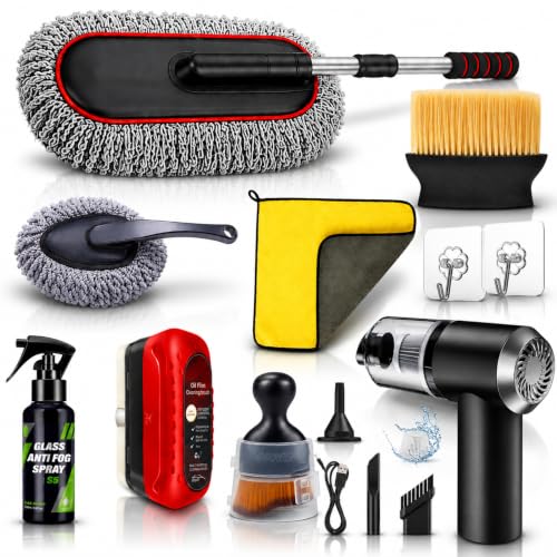 8 PCS Car Combo Kit | Car Accessories 2026 | 120W Portable Mini Vacuum Cleaner with Mic…