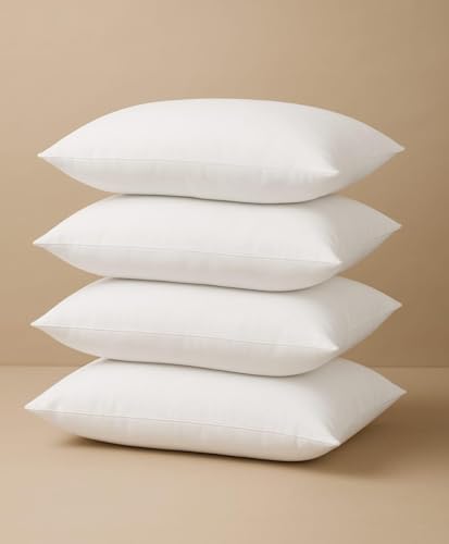 Microfiber Extra Soft White Pillows | Pillows for Sleeping White - Set of 4 (Size - 16x…